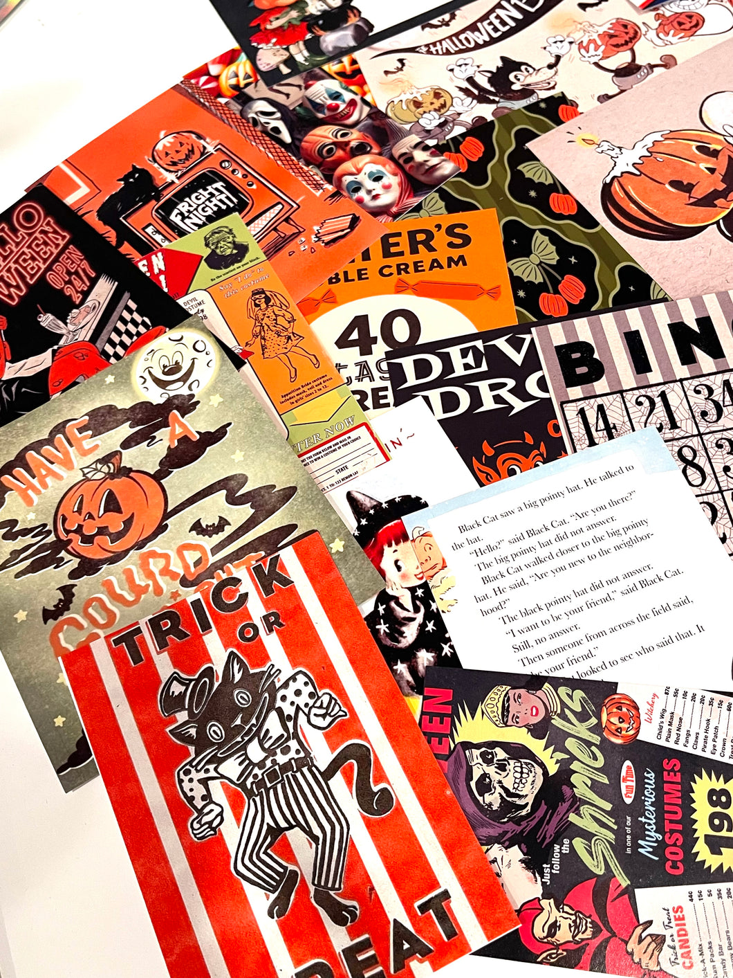 Retro Halloween Ephemera Pack